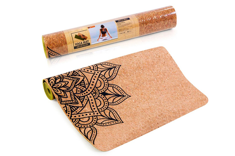 organic cork and rubber yoga mat