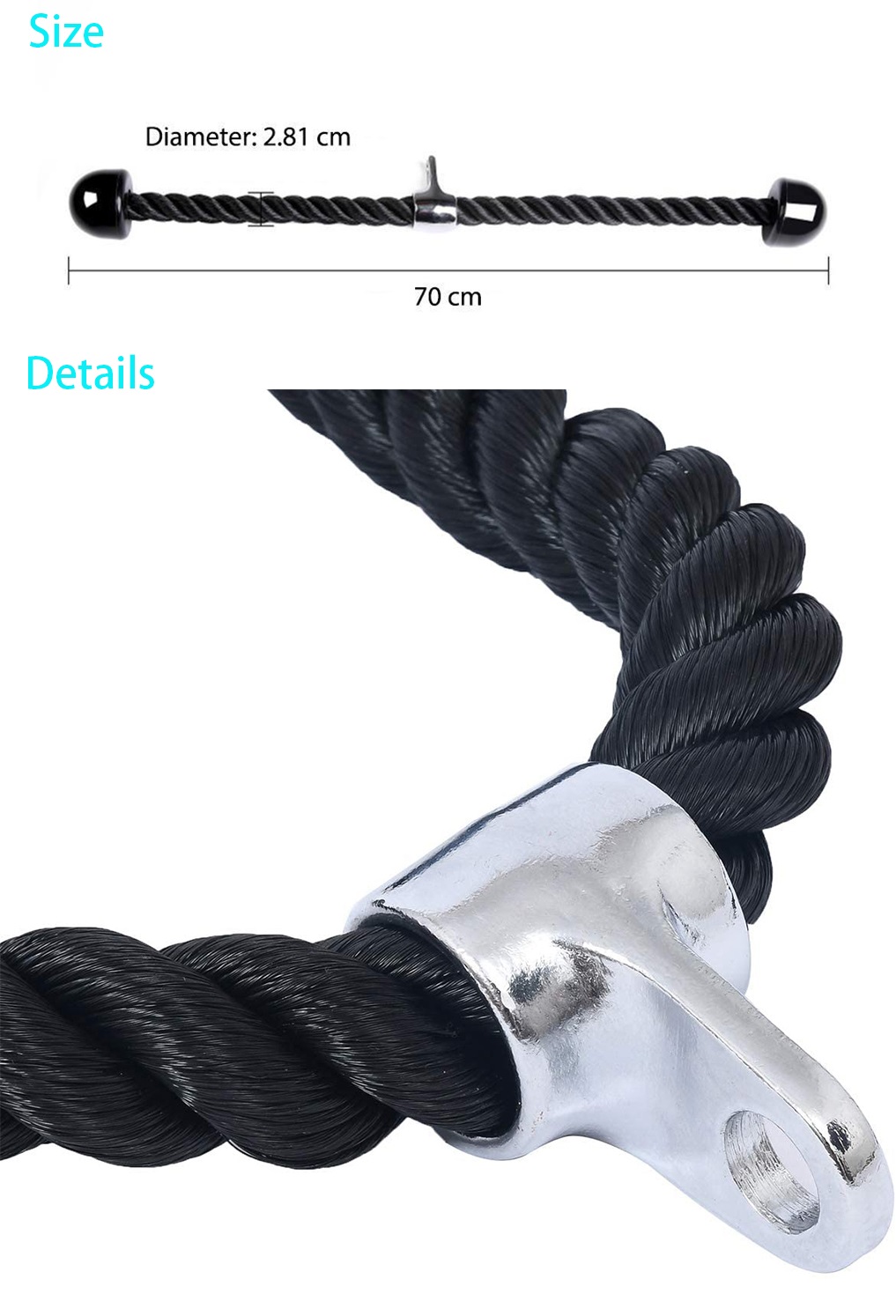 black tricep rope