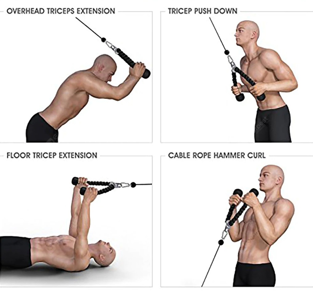 ergonomic triceps rope