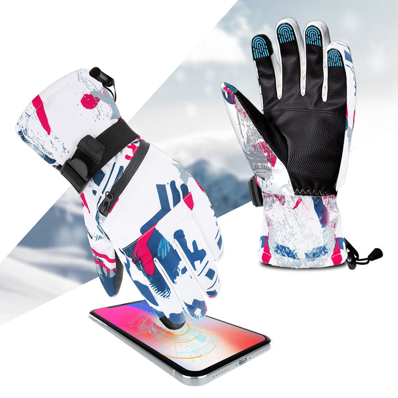 10℃ waterproof winter ski gloves touch screen