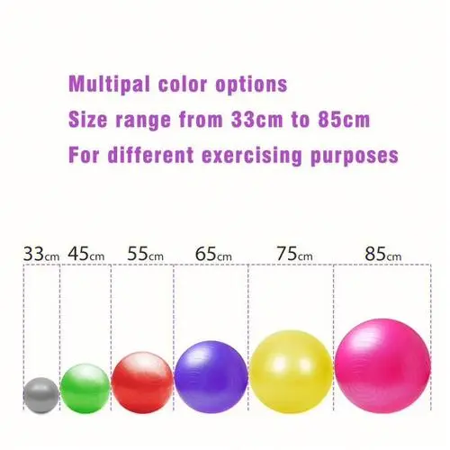 yoga ball size chart