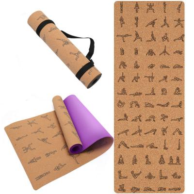 tpe microfiber cork yoga mat